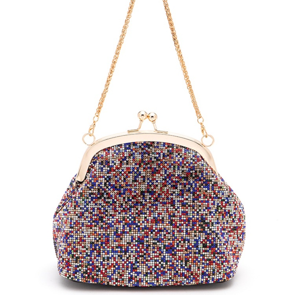 Multicolor Rhinestone Clutch Bag - Picture 2 of 7